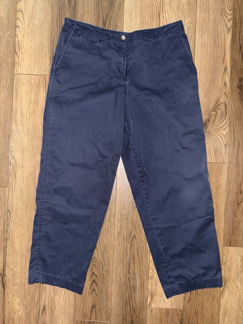 LL Bean Women's Navy Blue Cotton Chino Pants